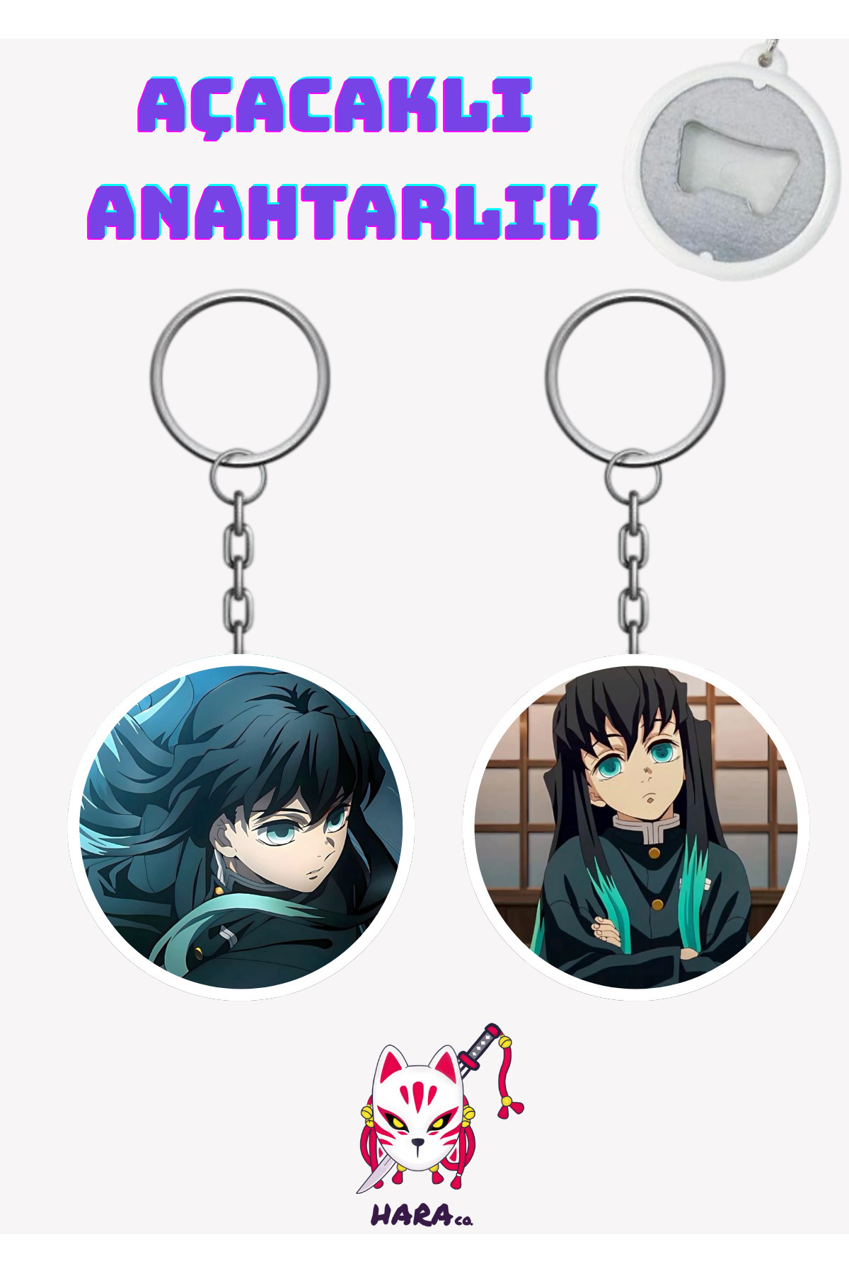 Demon Slayer Anime Muichiro Tokito Keychain Opener Set ( 2pcs )