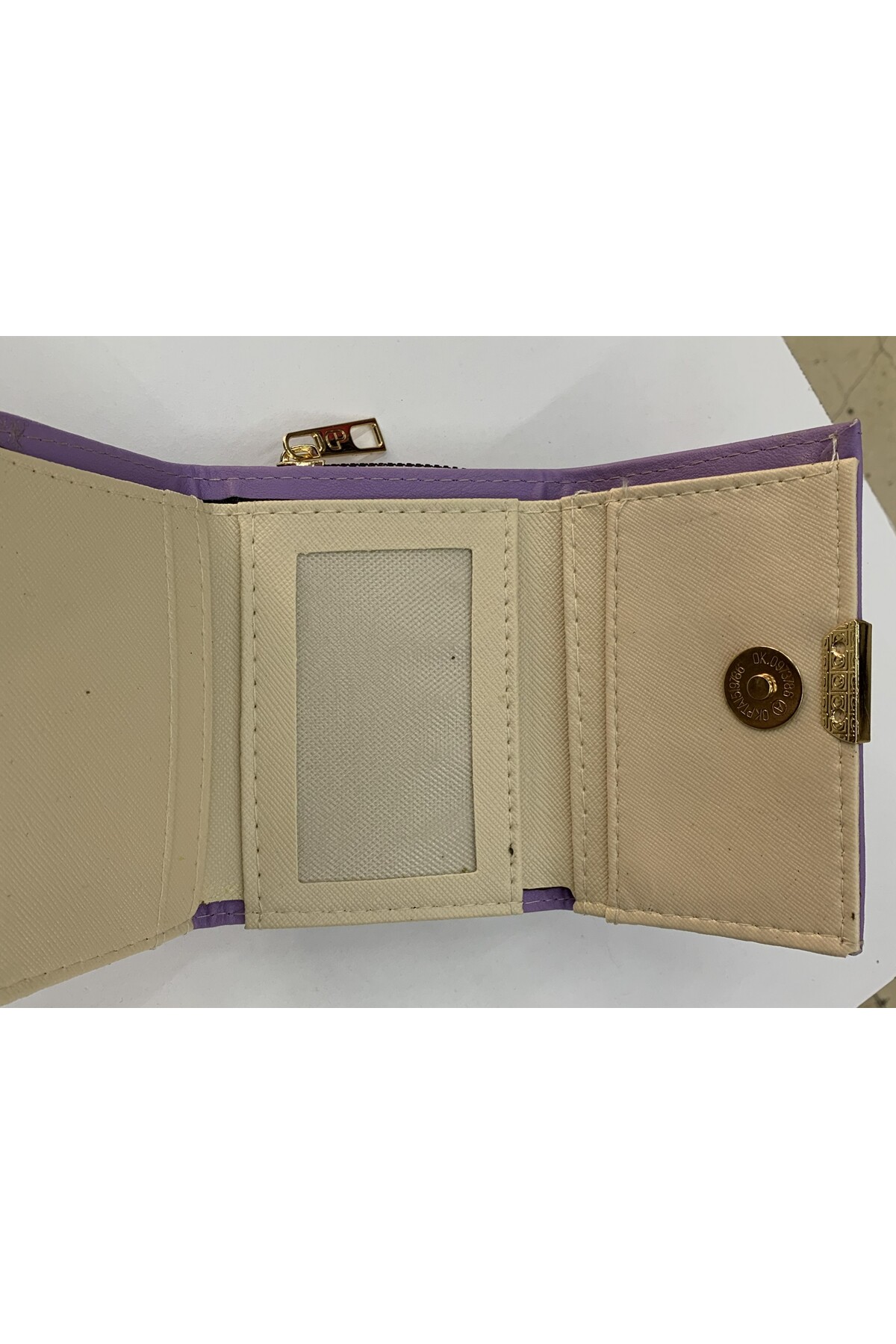 PurpleART Kadın Mini Kedi Detaylı Basic Kağıt Para Bozuk Para ve Kartlık Bölmeli Cüzdan 12x9cm görsel 3