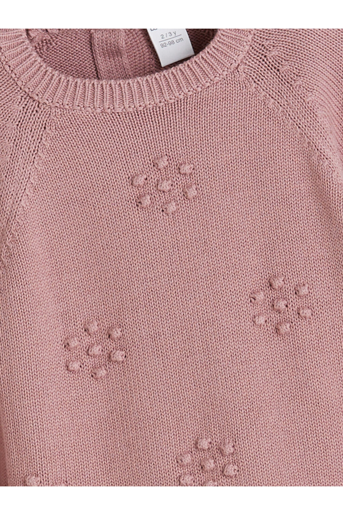 LC Waikiki Pembe Çiçek Aplikeli Kız Çocuk Triko Kazak fotoğrafı 2 (önizleme)