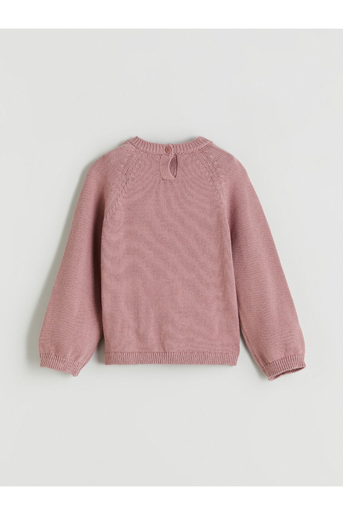 LC Waikiki Pembe Çiçek Aplikeli Kız Çocuk Triko Kazak fotoğrafı 3 (önizleme)