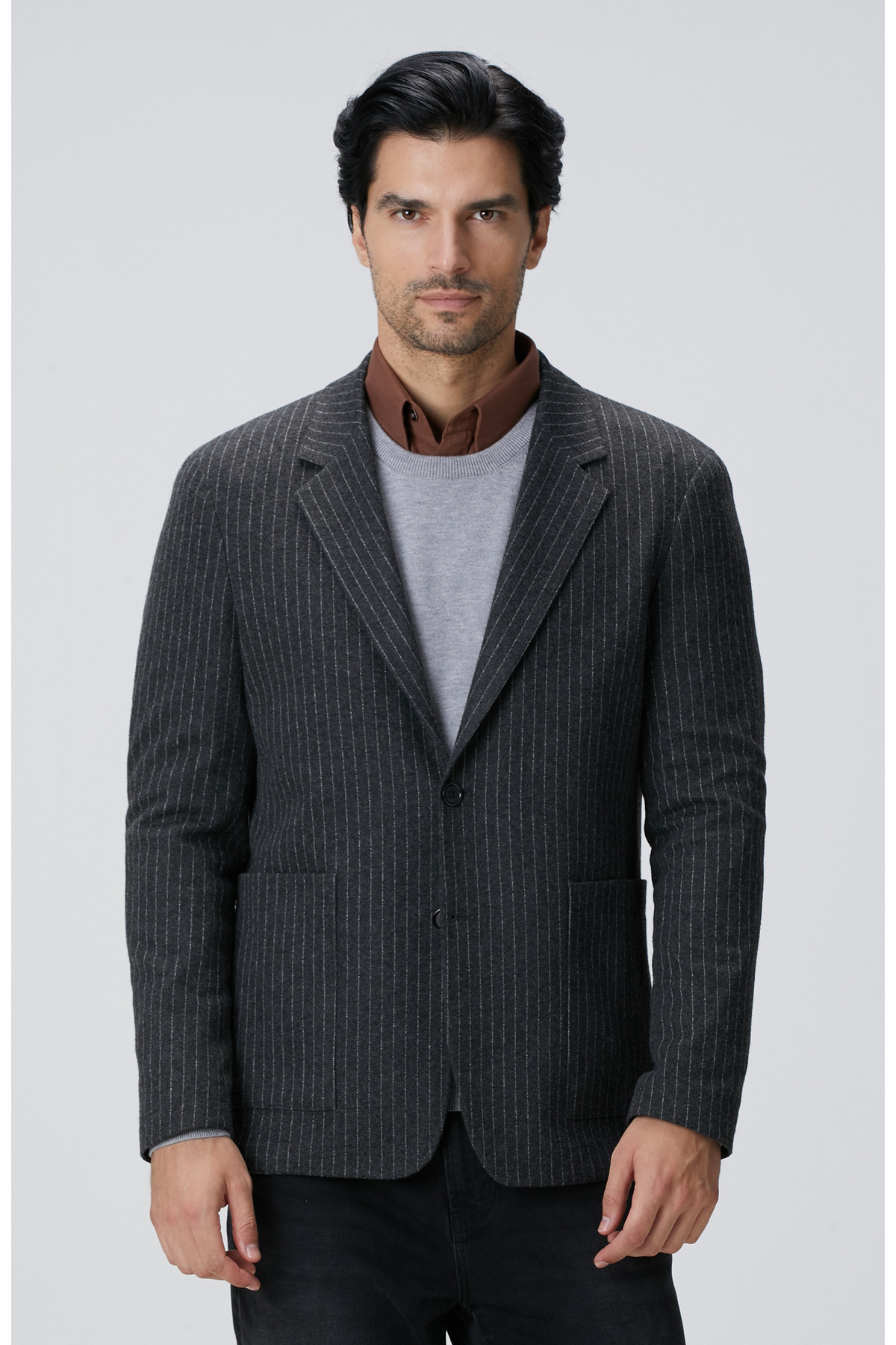 نتورک ژاکت راه راه فلانل آنتراسیت