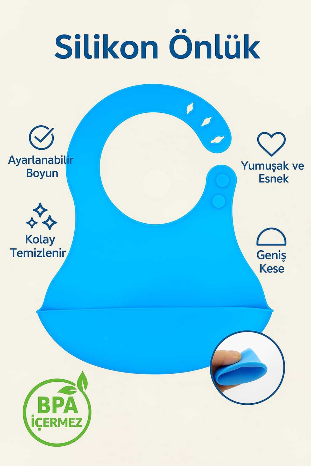 CKM silikon 11 Parça Silikon Mama Seti – BPA’sız – Bebek Beslenme Seti Mavi fotoğrafı 4 (önizleme)