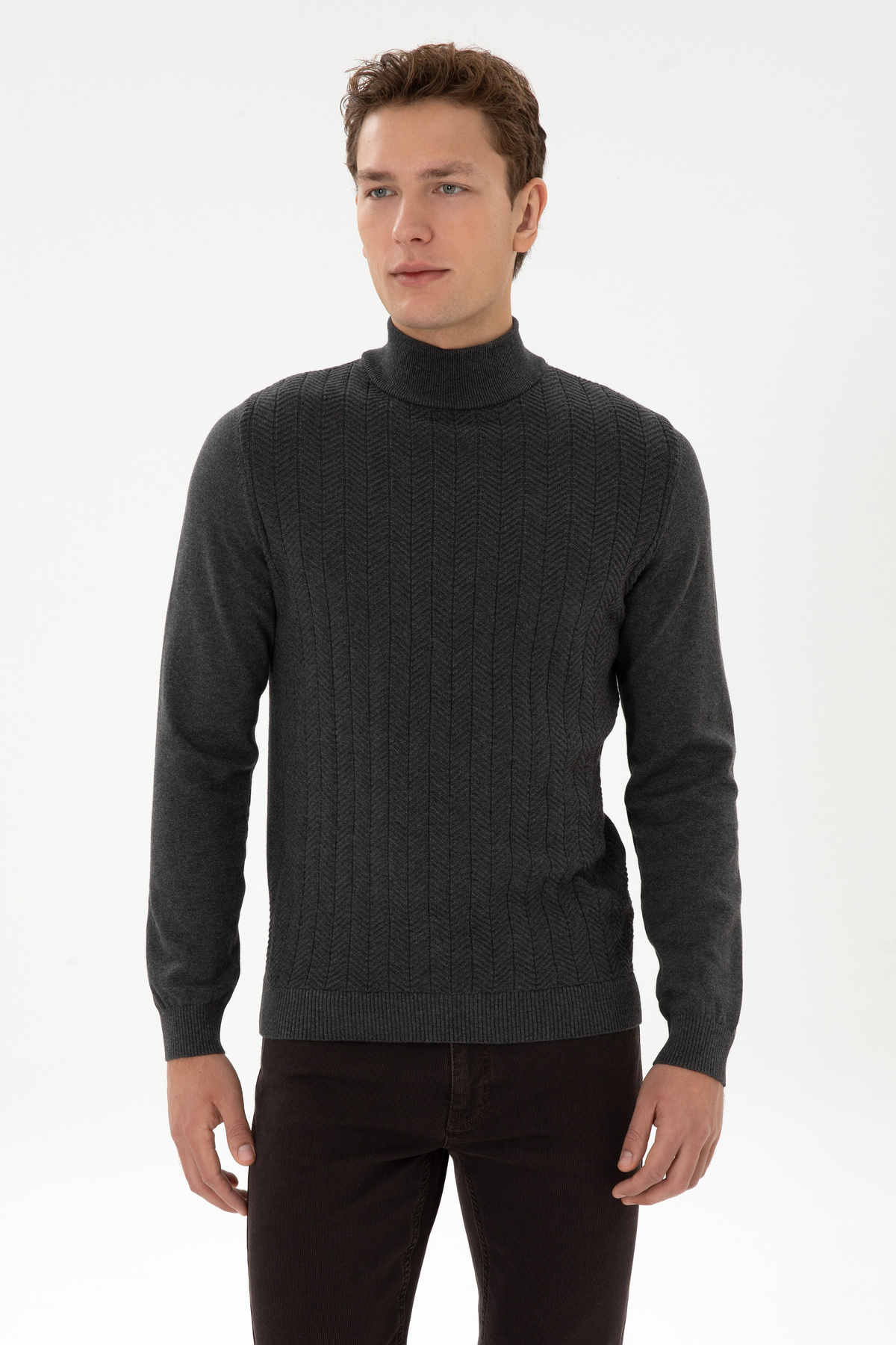 ژاکت مردانه آنتراسیت ملانژ یو اس پولو کد :(50309140-VR081) U.S. Polo Assn.