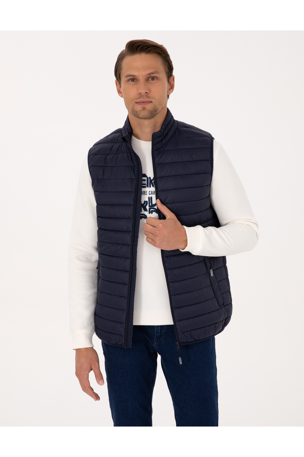 Pierre Cardin Lacivert Kapitone Yelek 50313897-VR033