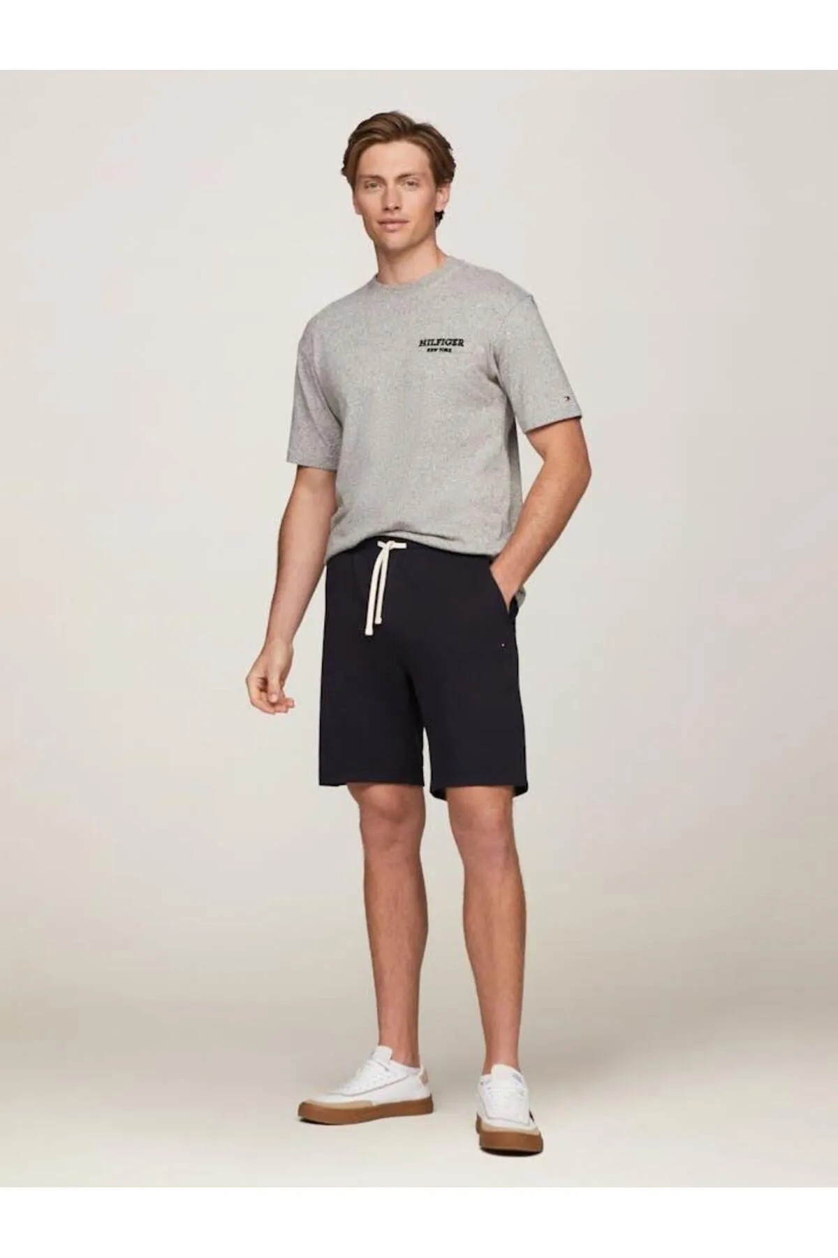 تامی هیلفیگر شورت آبی مردانه ESSENTIAL Terry Sweatshort - MW0MW37240