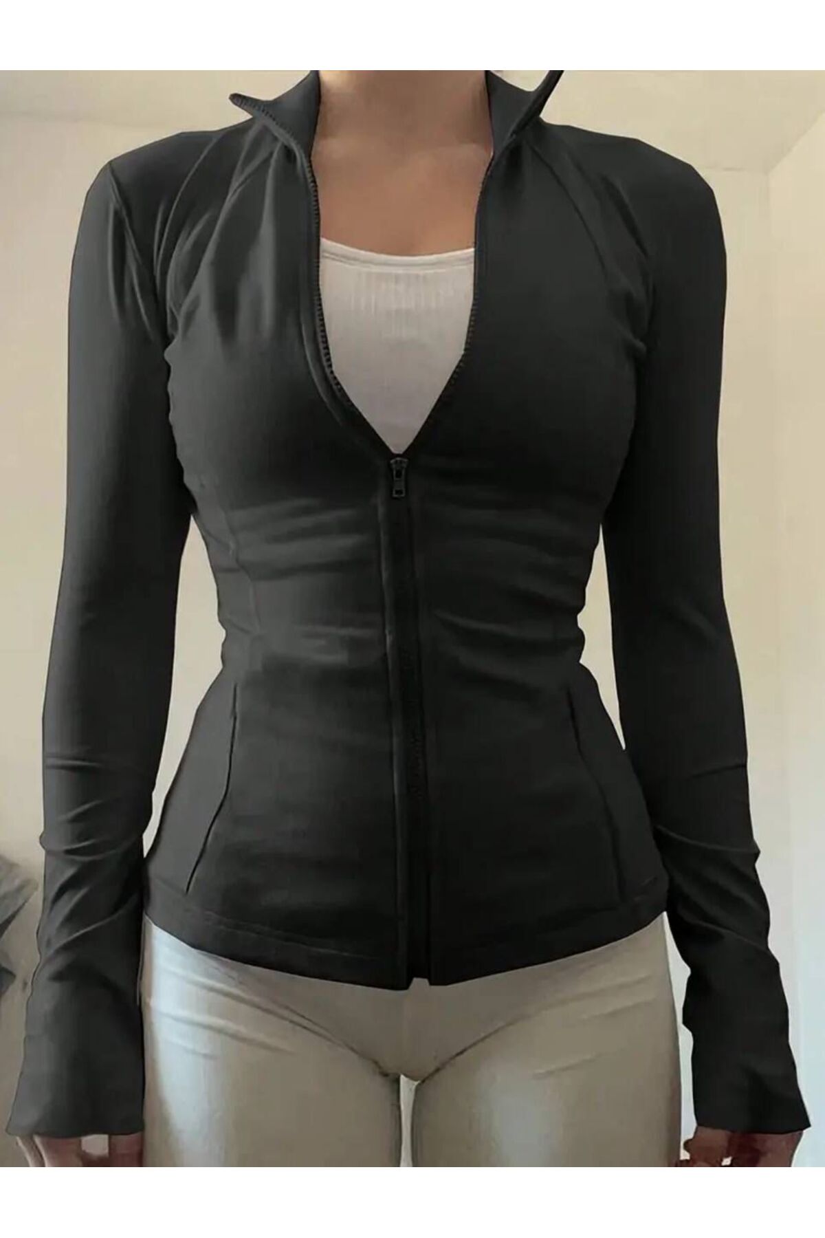 Gofeel SlimZip Fit Fermuarlı Spor Üst görsel 3