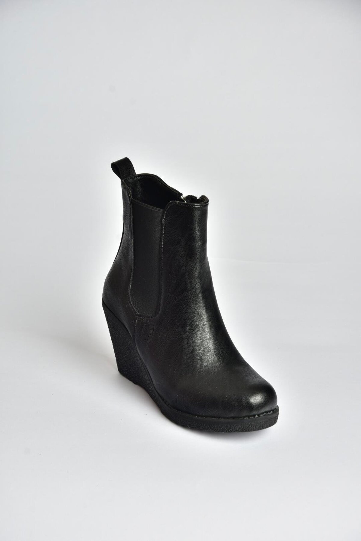 Fox Shoes V361197009 Siyah Dolgu Topuklu Kadın Bot görsel 5