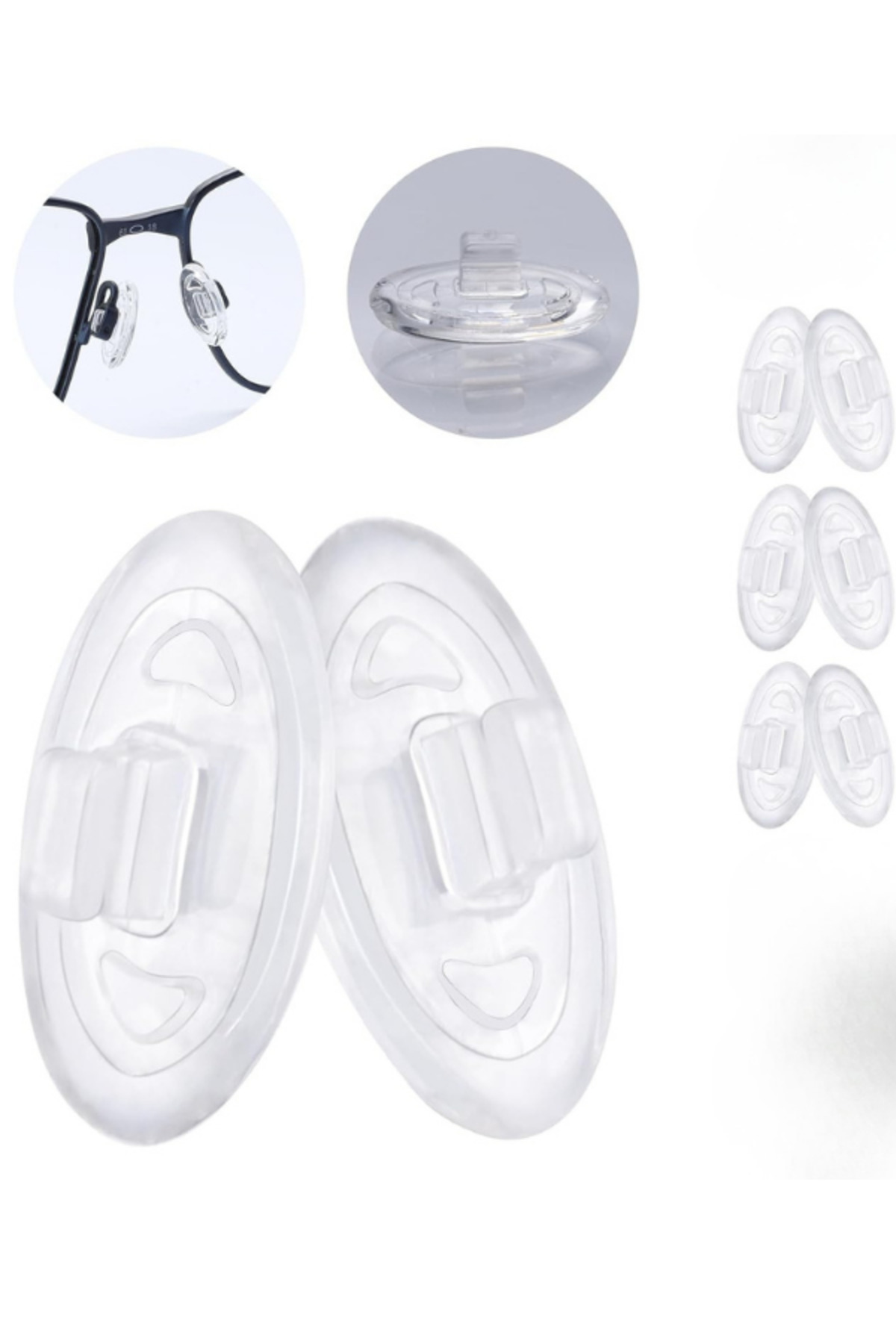 otio 6 Adet Geçmeli Silikon Gözlük Burunluk, EA modelleri için
