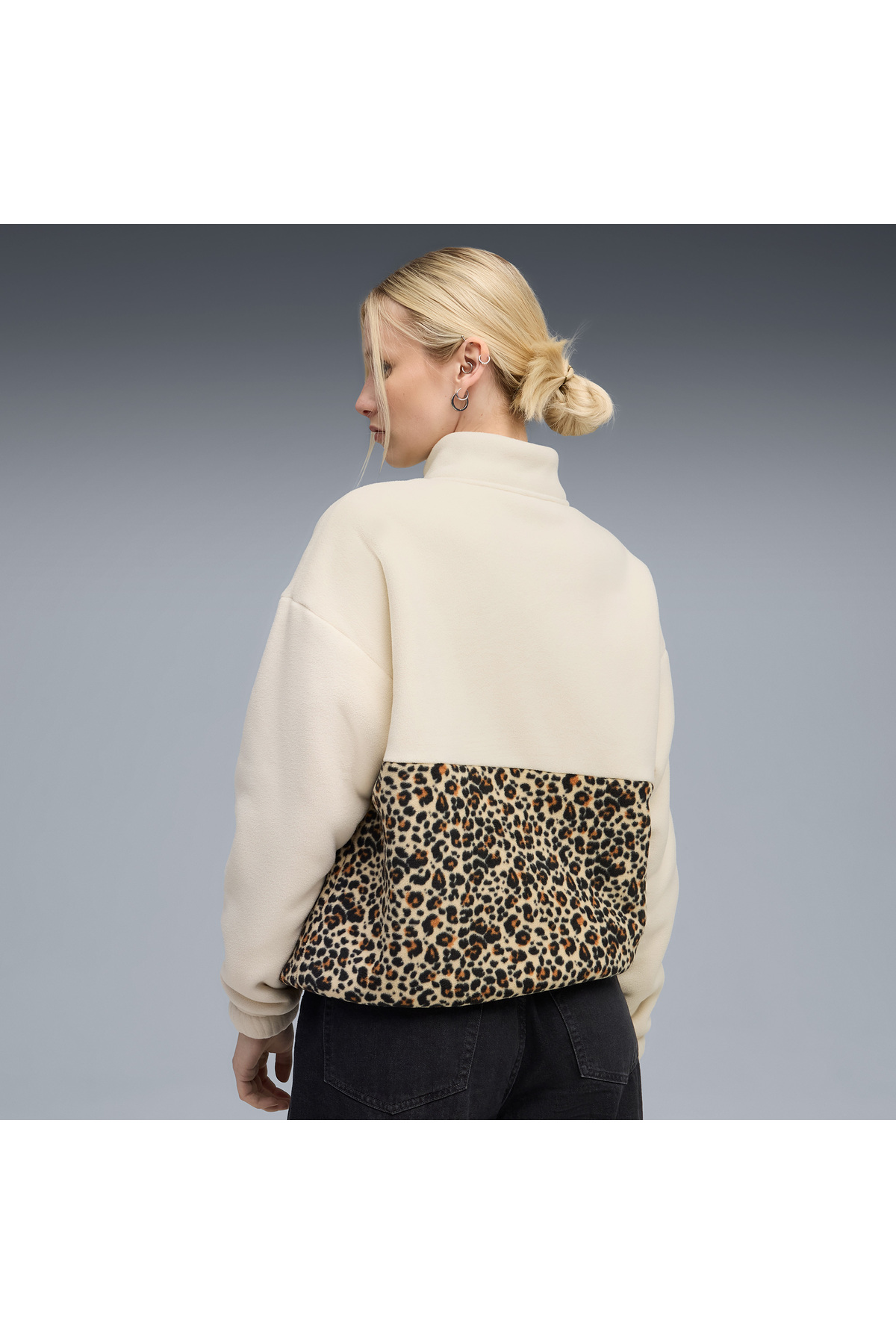 Puma Essentials Animal Crew Kadın Krem Sweatshirt görsel 2