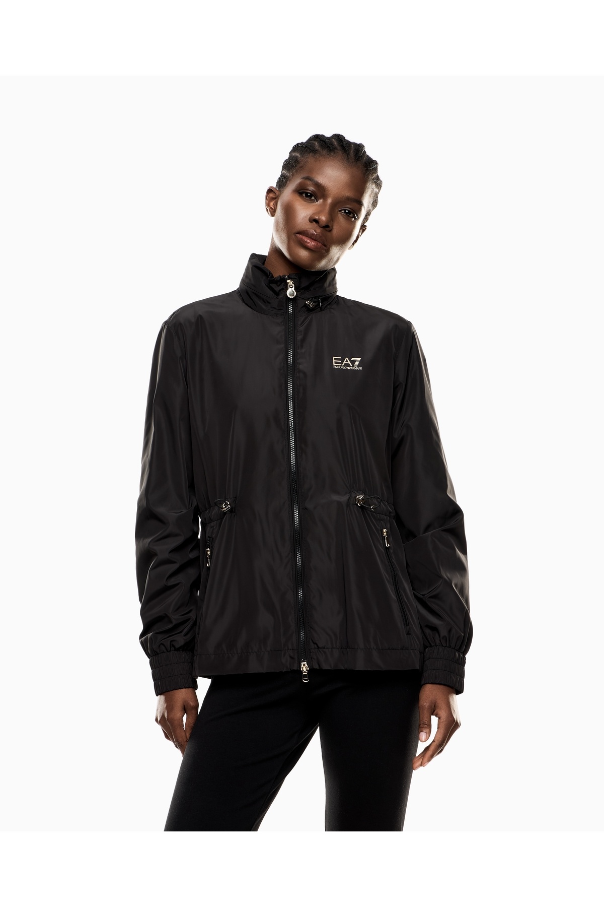 Erkek Uzun Kol Kapşüon Yaka Regular Fit Fermuar Kapama Siyah Ceket 7W000471 AF12454-UC001