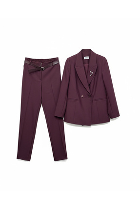 PRENSES Kadın Şık Siyah Blazer Ceketli Pantolon Takım Zarif Günlük Model