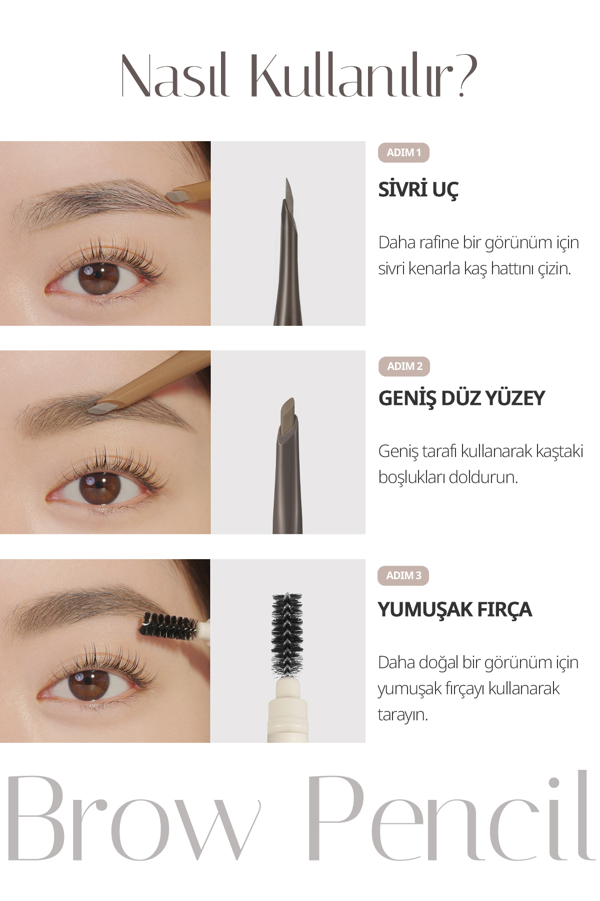 İnce Ve Kalın Çizim Sunan, Fırçalı Kaş Kalemi Sharp So Simple Brow Pencil (02 Ash Brown) — خاکستری 111658 — تصویر 6 از 8