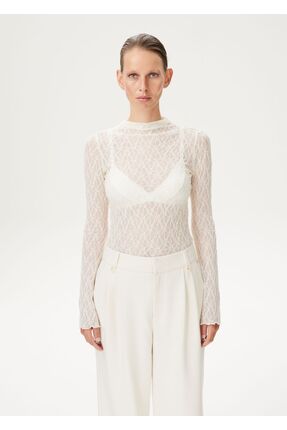 Vera Tekstil Kadın,Krem Dante Transparan Flare Kol Bluz