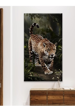 Pikseliart VAHŞİ ZARAFET - LEOPAR - BASKI KANVAS TABLO