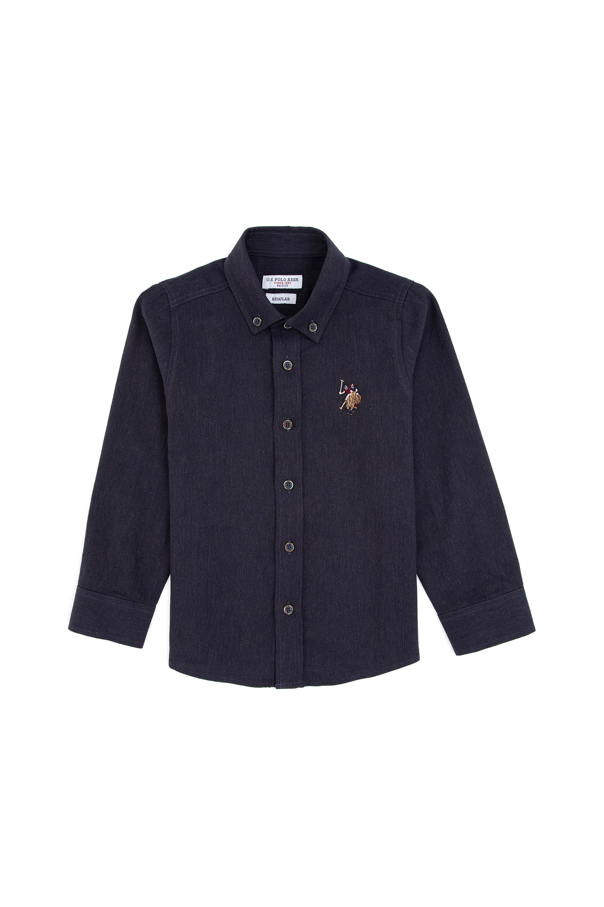 U.S. Polo Assn. Erkek Çocuk Lacivert Uzun Kollu Basic Gömlek 50307690-VR033 — سرمهای