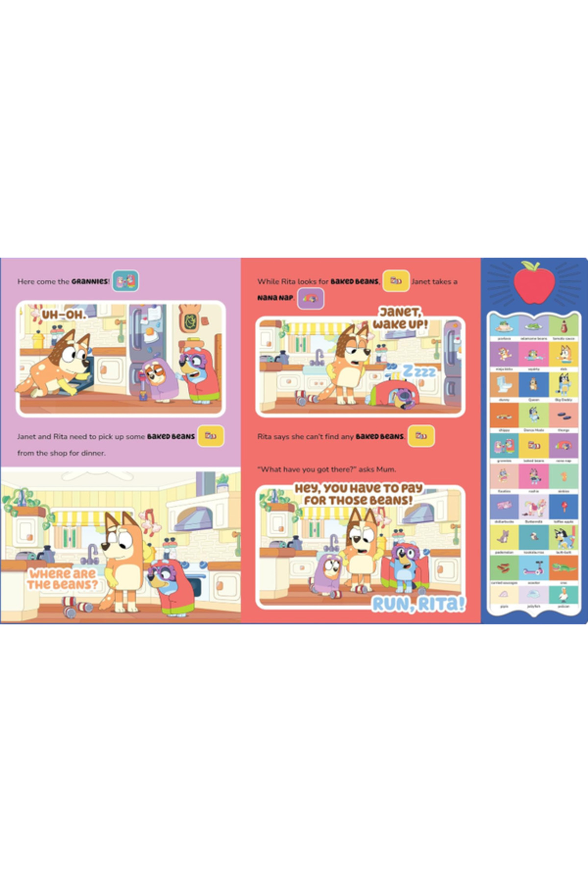 pi kids Bluey: Wackadoo! Bluey Words and Sounds Sound Book fotoğrafı 3 (önizleme)