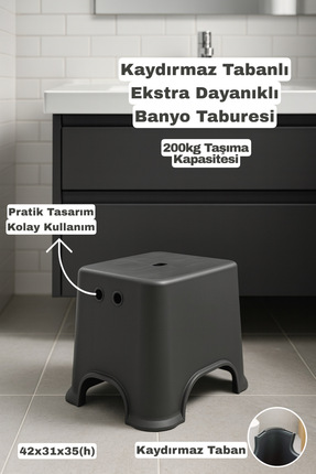 Funny Life Kaydırmaz Tabanlı Lüx Banyo Taburesi - Pratik Tasarım ve Ekstra Da...