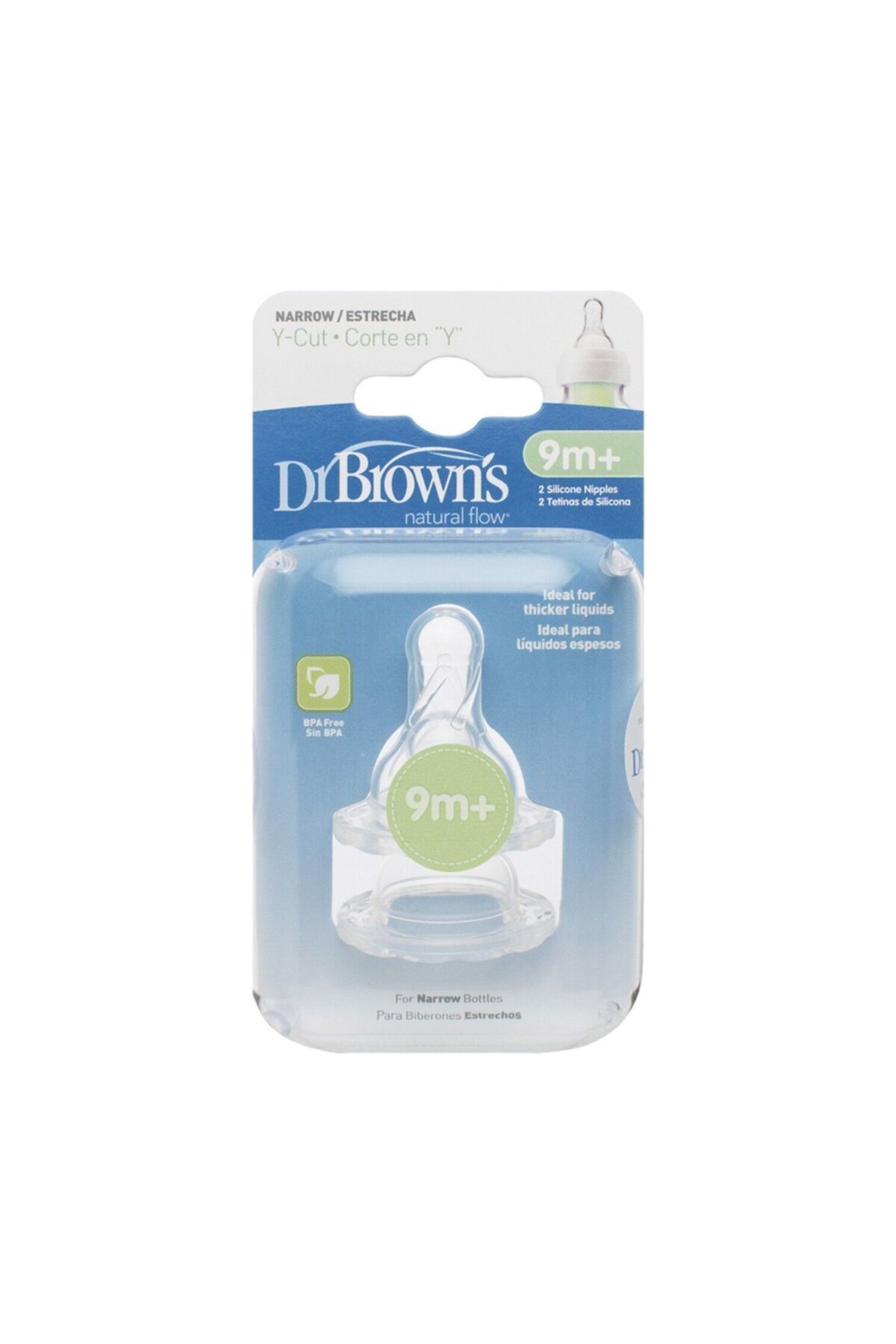 dr brown 's Dar Ağız Y Kesim 2Li Silikon Biberon Emziği
