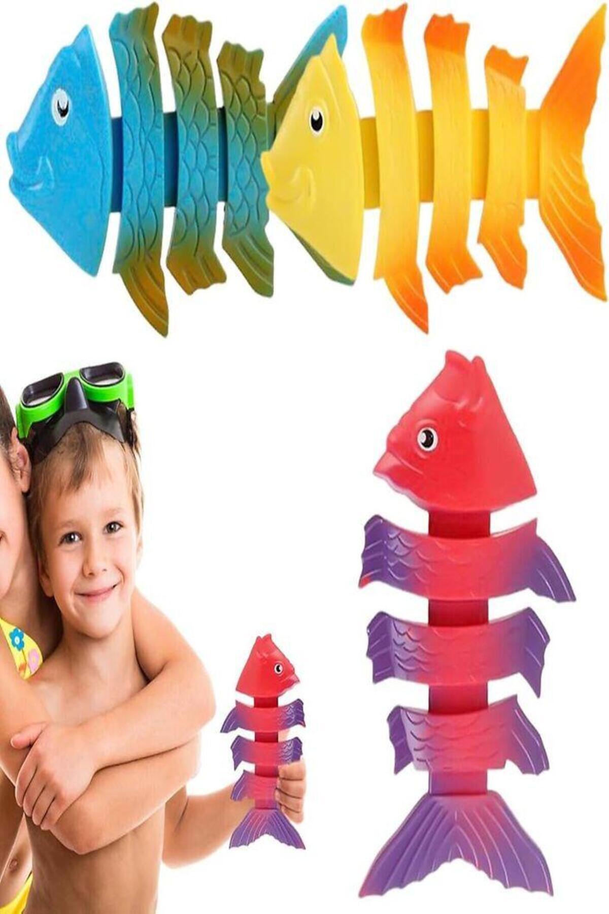 Hyd Çocuk Dalış Oyuncakları Nefes Kapatma Eğitim Oyunu İskelet Balık Yüzme Havuzu Banyo Oyuncağı 4 Set fotoğrafı 2 (önizleme)
