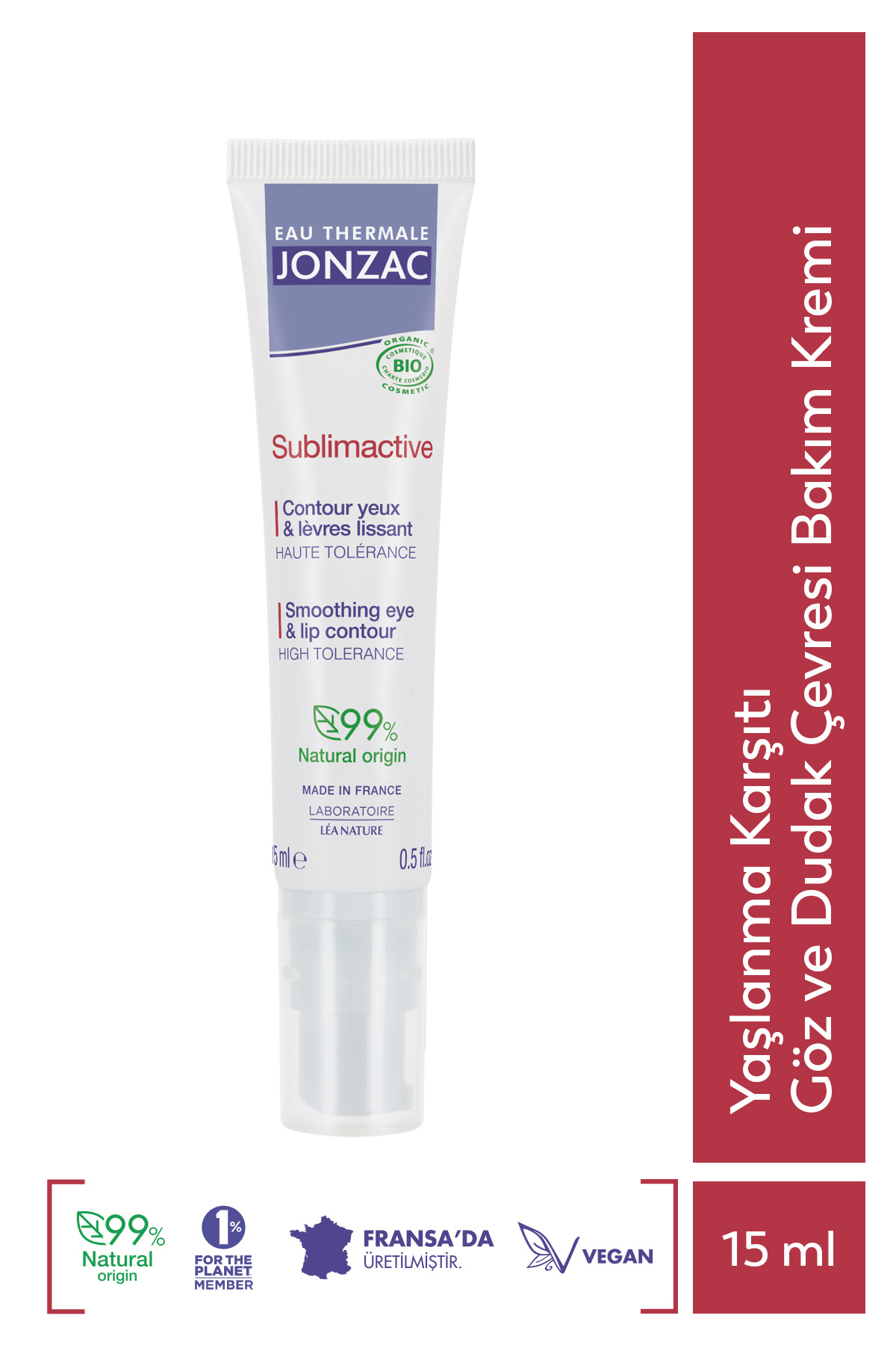 Eau Thermale Jonzac Sublimaktif Yaşlanma Karşıtı Göz ve Dudak Çevresi Bakım Kremi 15 ml