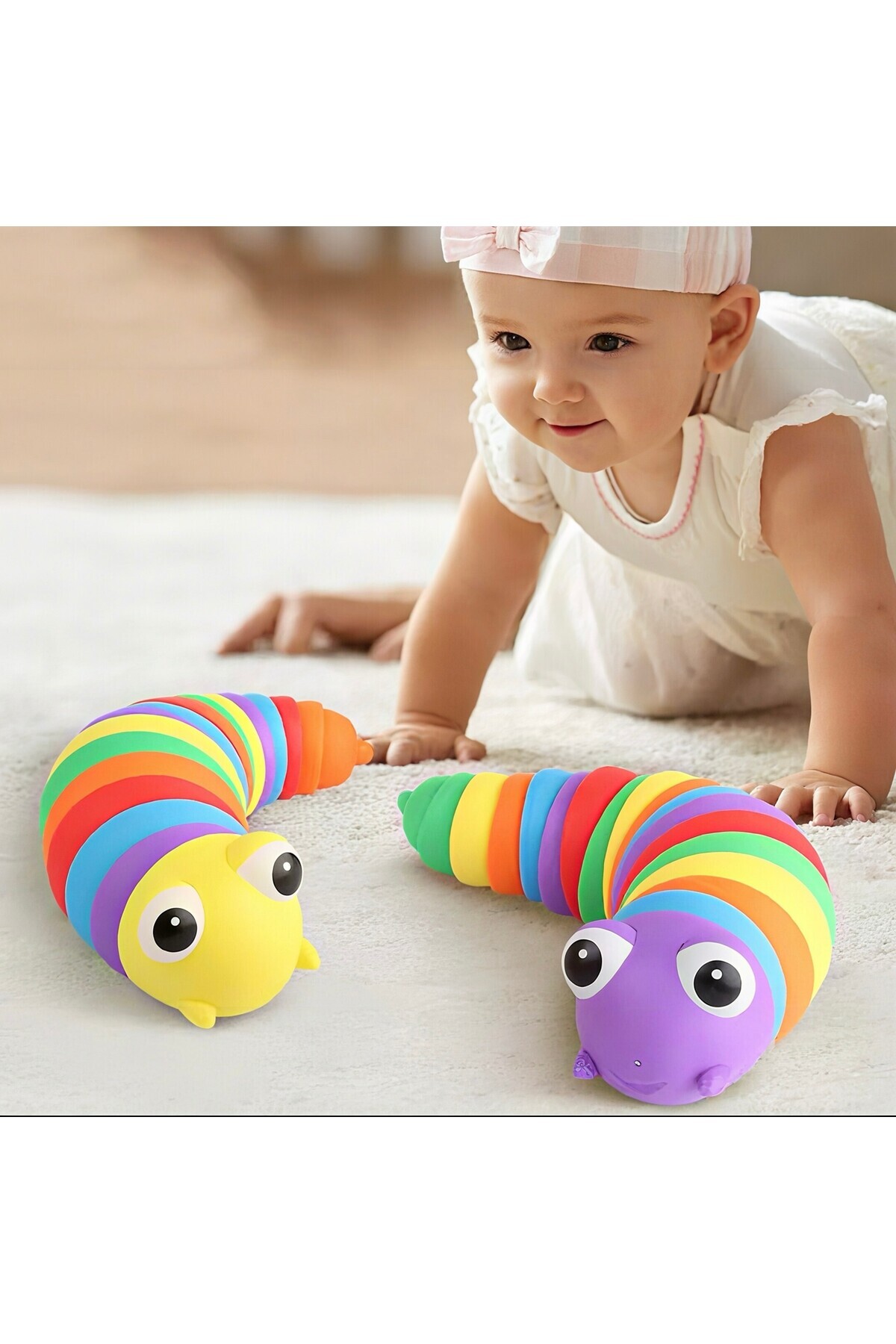 Circle Toys Kıvrılabilen Renkli Tırtıl - Stres Giderici ve Motor Gelişimi Destekleyen Eğitici Oyuncak fotoğrafı 4 (önizleme)