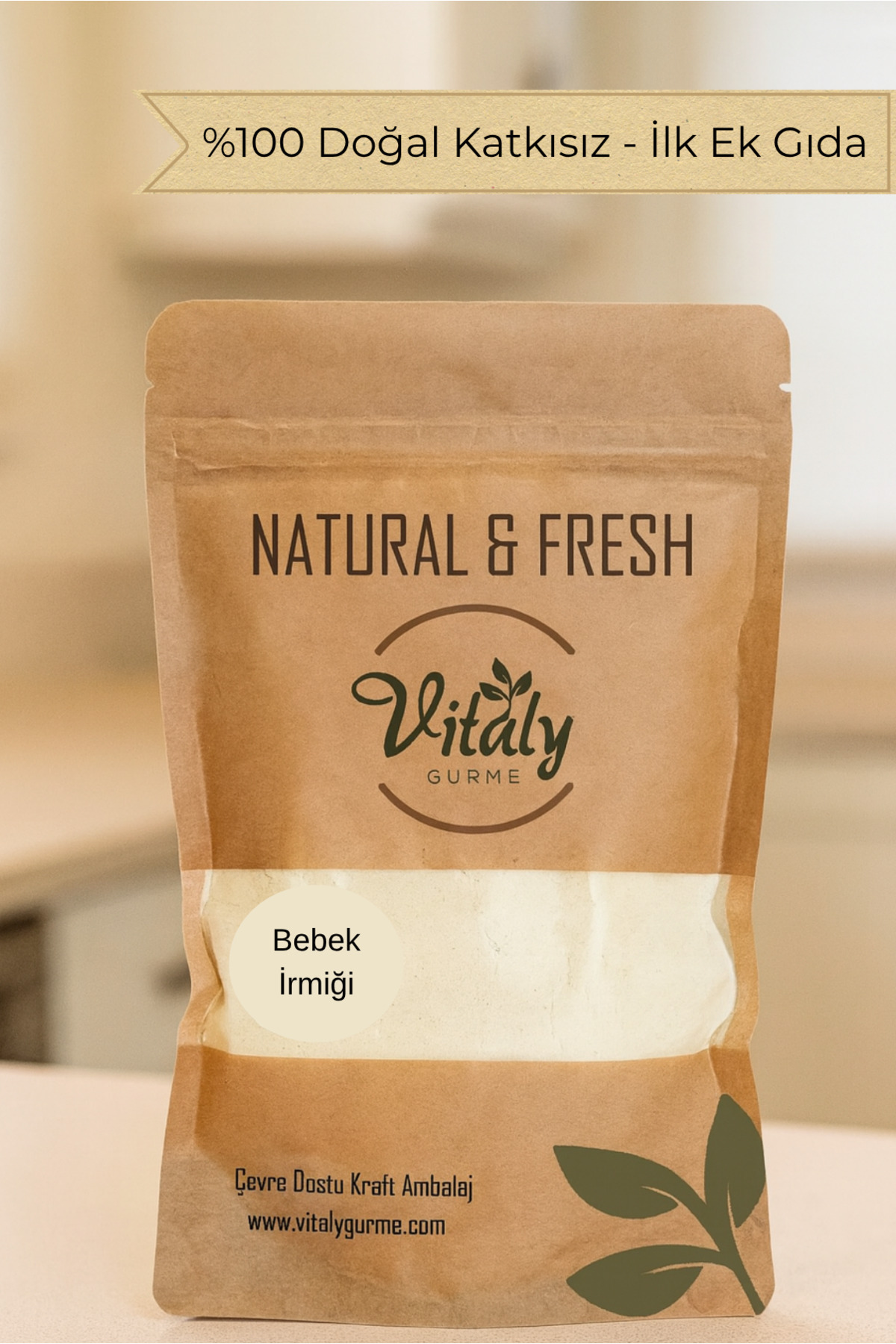 Vitaly Gurme %100 Doğal Bebek İrmiği 250 g – Katkısız Bebek Ek Gıda