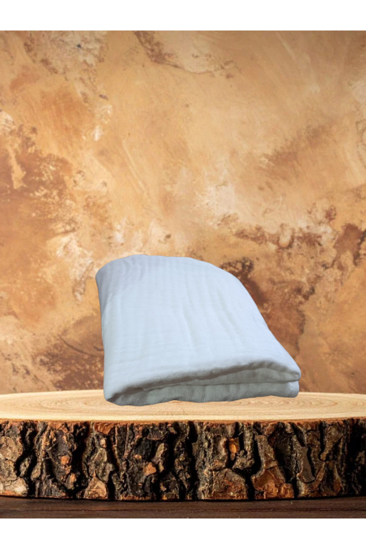 Emek Tasarımı 4 KATLI MÜSLİN BEYAZ BEBEK & ÇOCUK HAVLUSU