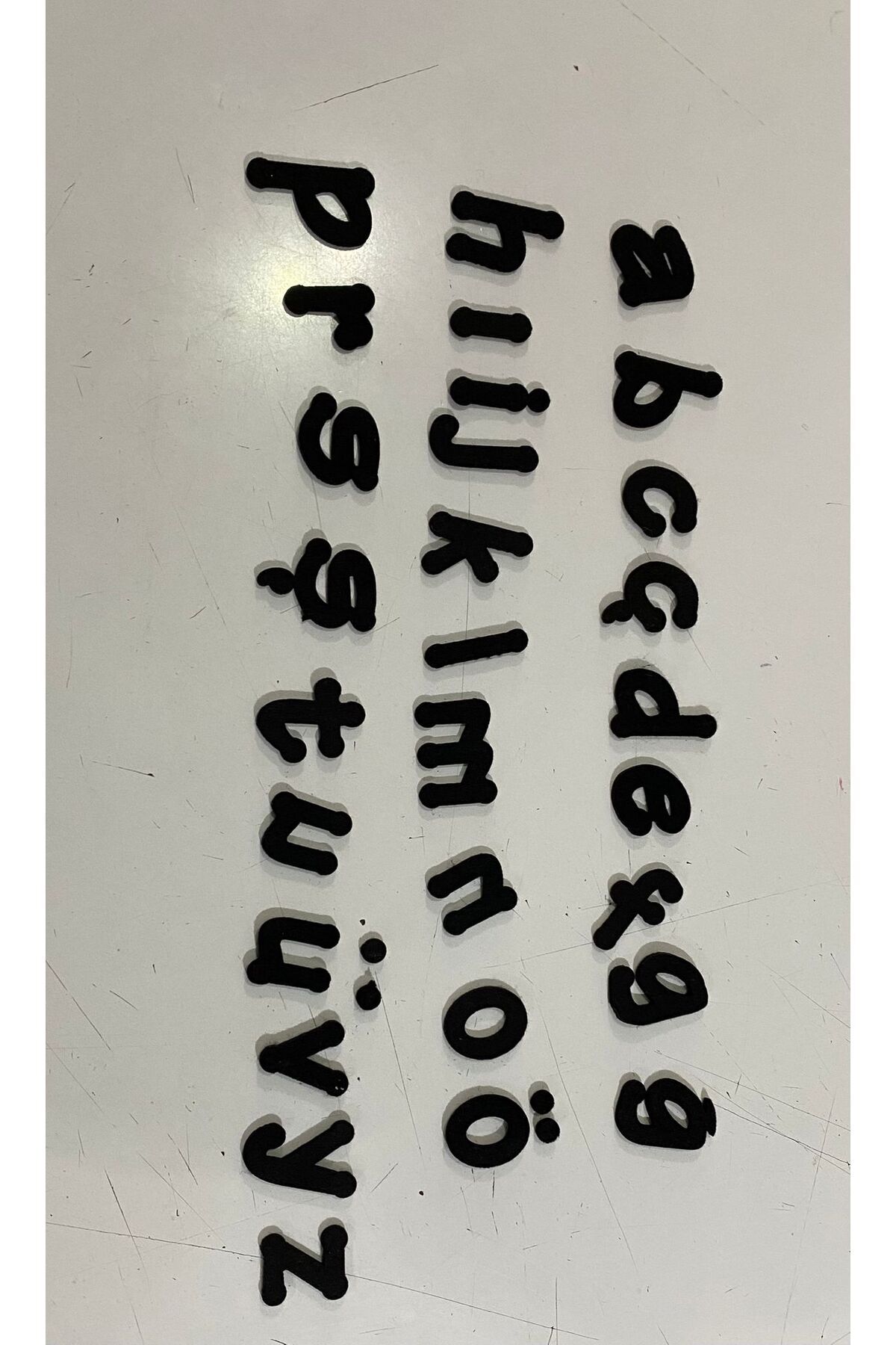 HIZIROĞLU AHŞAP KEÇE KÜÇÜK ALFABE HARF SİYAH RENK