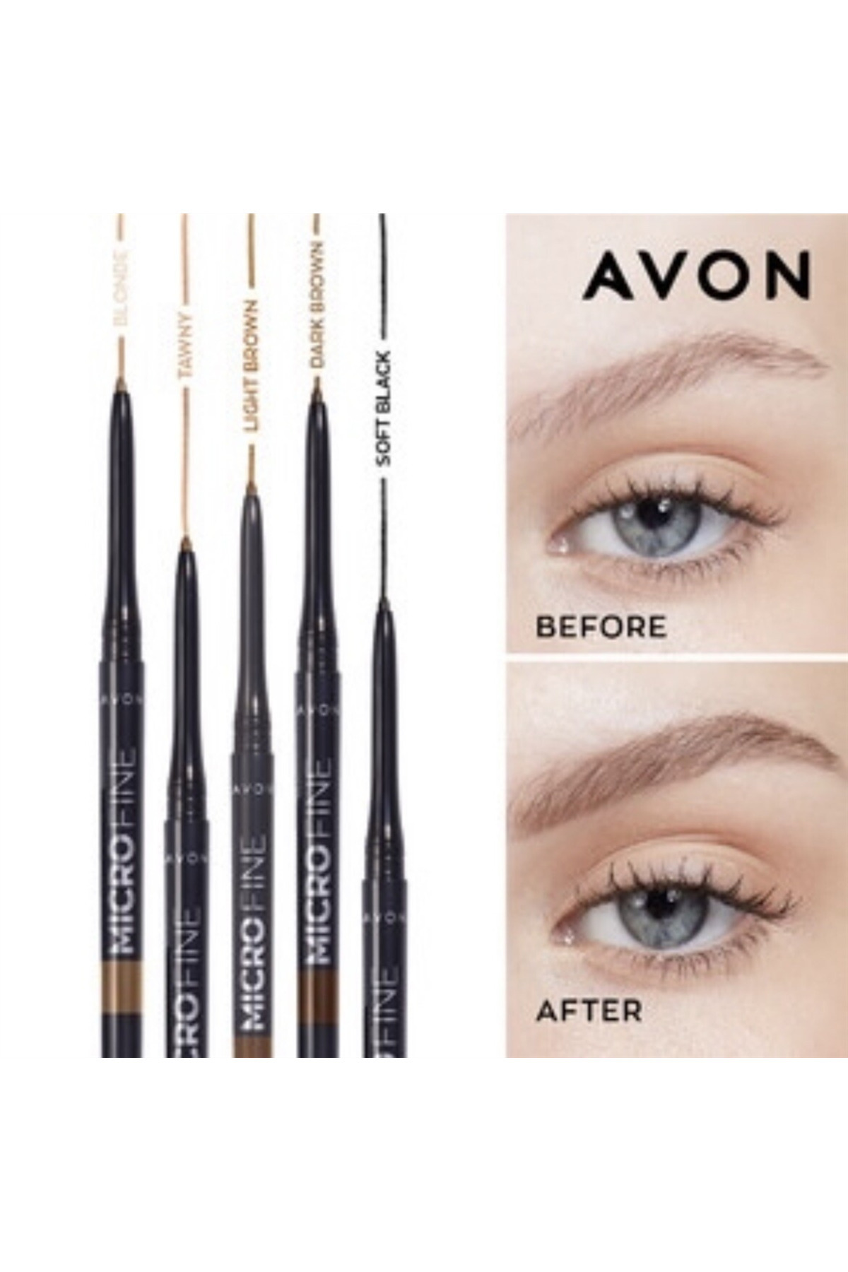 AVON Micro Fine Brow Pencil Soft Black