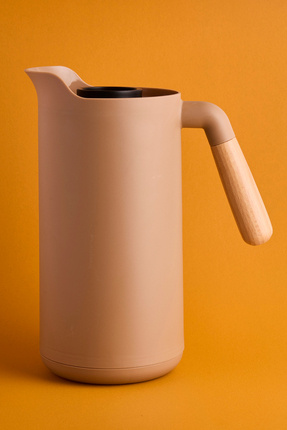 Perotti Lotus Nordic Bambu Saplı Cam Vakumlu Termos 1000 ml Kahverengi