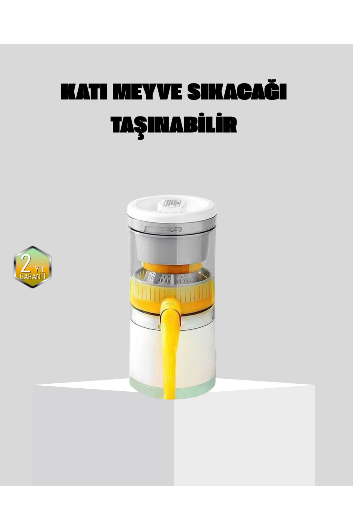 Ronanna Taşınabilir Katı Meyve Sıkacağı – 45W Güçlü Motor, Çift Kesici Bıçak, USB Şarjlı ve Kompakt Tasarım