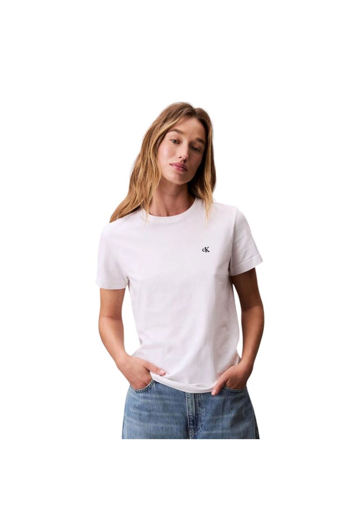 Calvin Klein Трико Архивна Фланелка с кръгло деколте ЕС