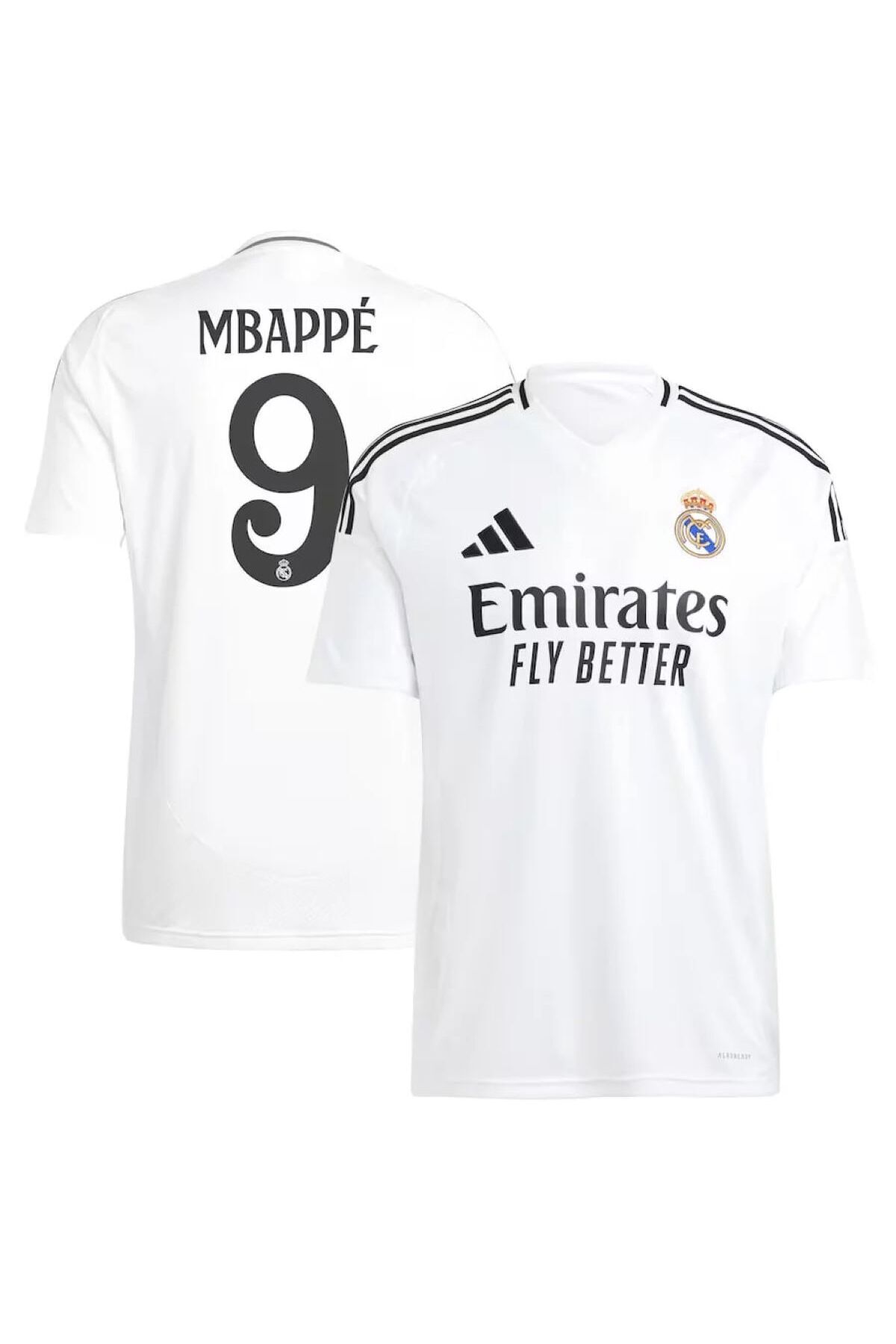 formaruh REAL.MADRİD. MBAPPE KISA KOL YETİŞKİN FORMASI BEYAZ 9 NUMARA
