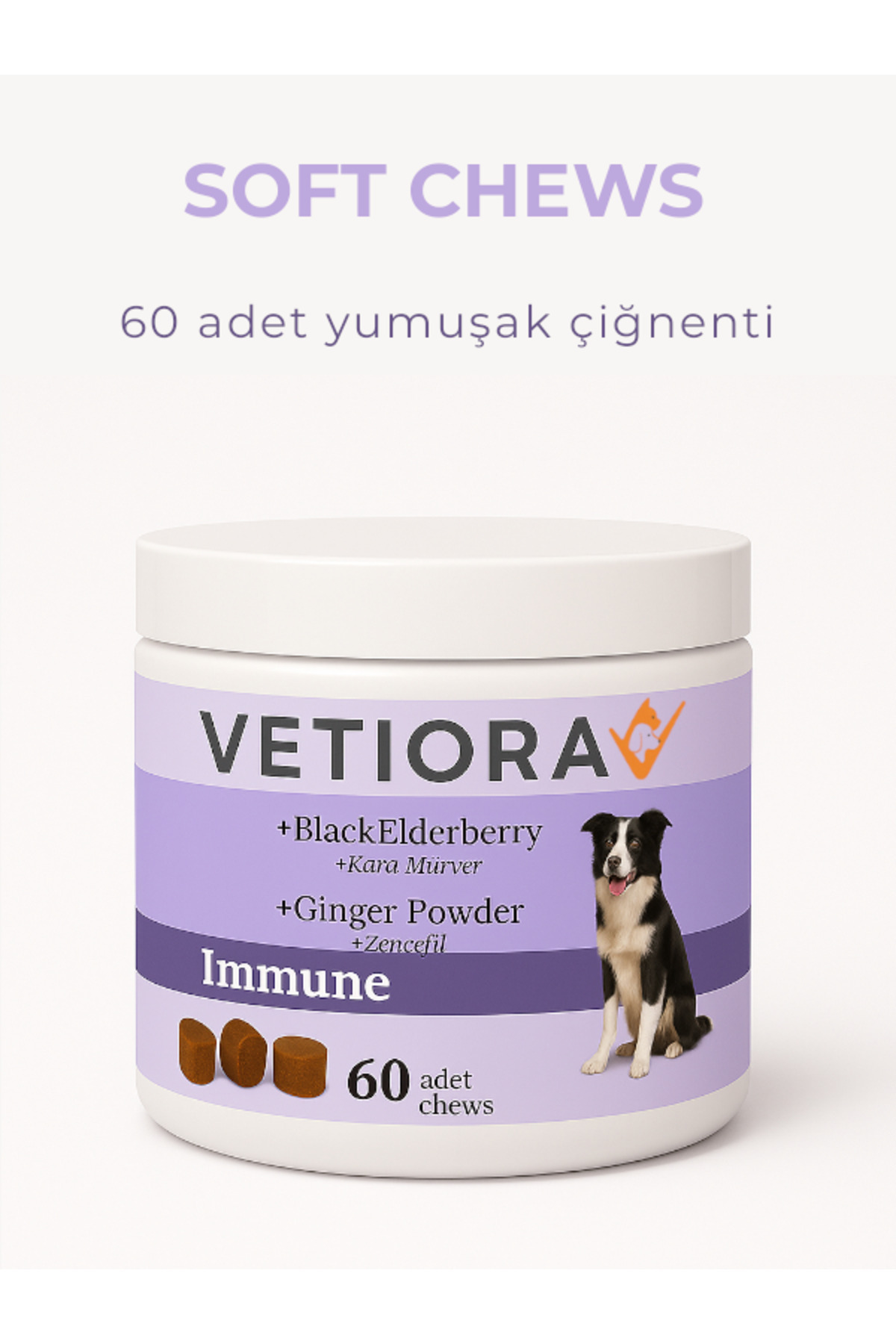 VETIORA Köpekler İçin Sindirim ve Bağışıklık Sistemi Güçlendirici Immune Ödül Maması Formunda, 150 Gr