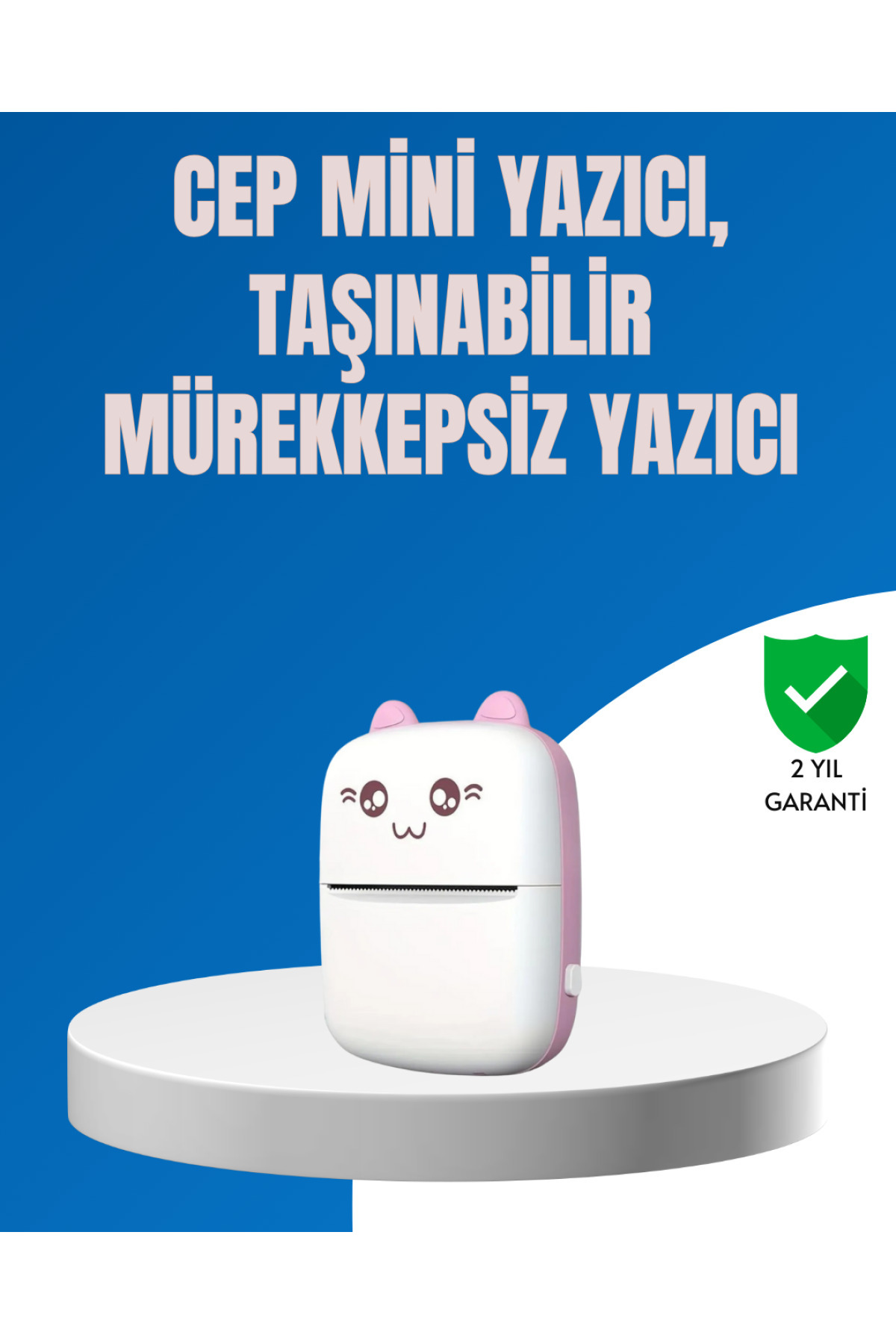 TeknoKesgin Mini Bluetooth Termal Yazıcı 1200mAh Şarjlı Taşınabilir