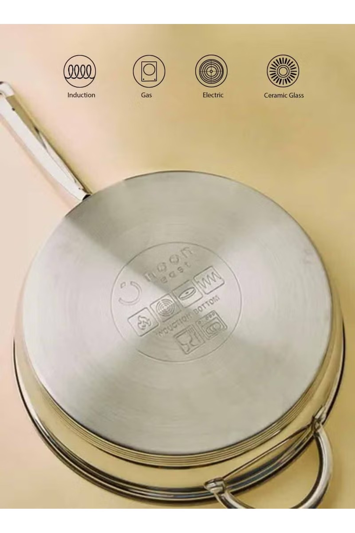 مجموعة أواني طهي من 18 قطعة - أواني ومقالي وأدوات مطبخ من الفولاذ المقاوم للصدأ - عالية الجودة -