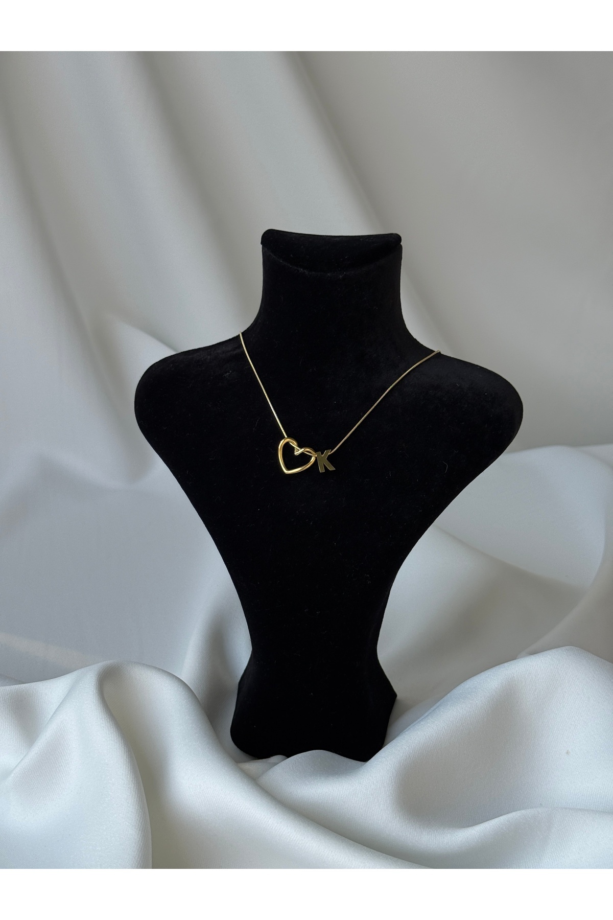 Kalp Harf Kolye — Gold