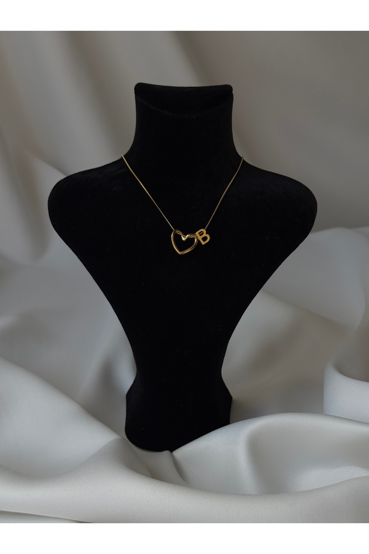 Kalp Harf Kolye — Gold