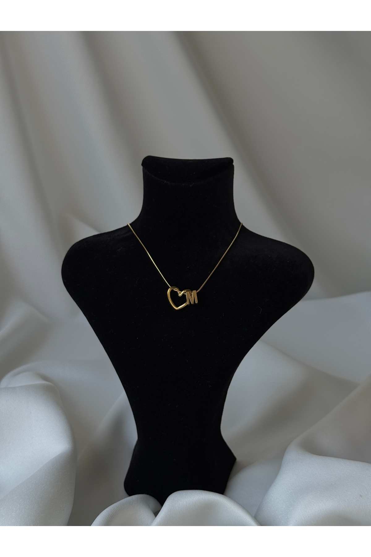Kalp Harf Kolye — Gold