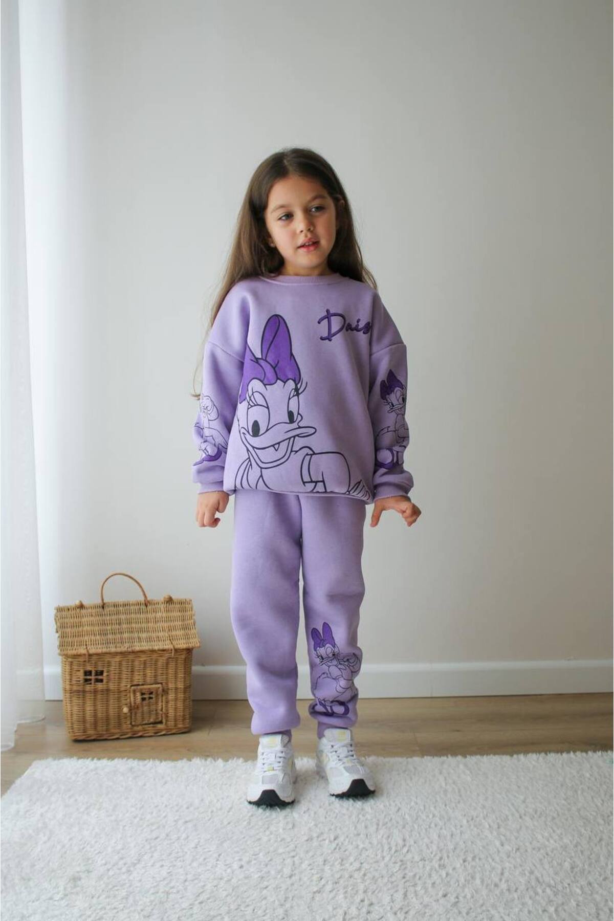 ARBİ kids Girls' Daisy Three Yarn Fleece-Lined Winter Squishy Set