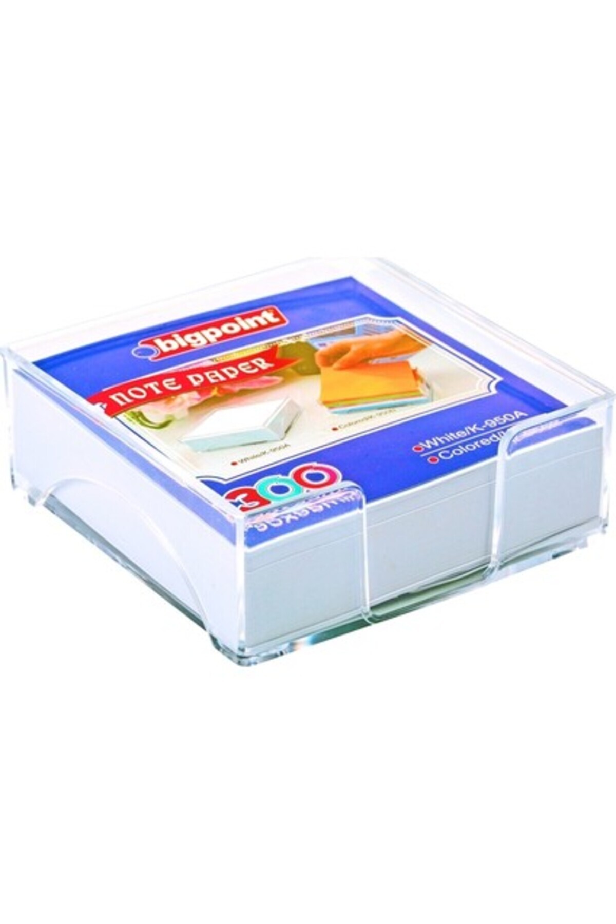 Bigpoint 129-50 Akrilik Küp Notluk Dolu Beyaz Bp12950