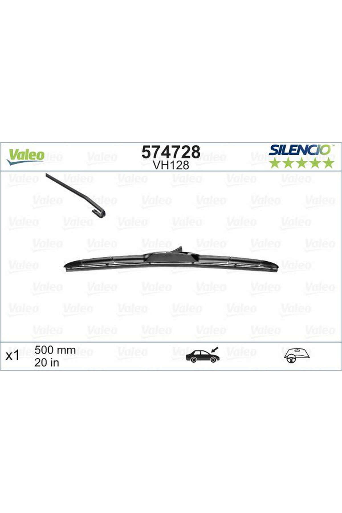 VALEO TECHMRT Silencio Hibrid VM128 X1 (215422) 500 mm