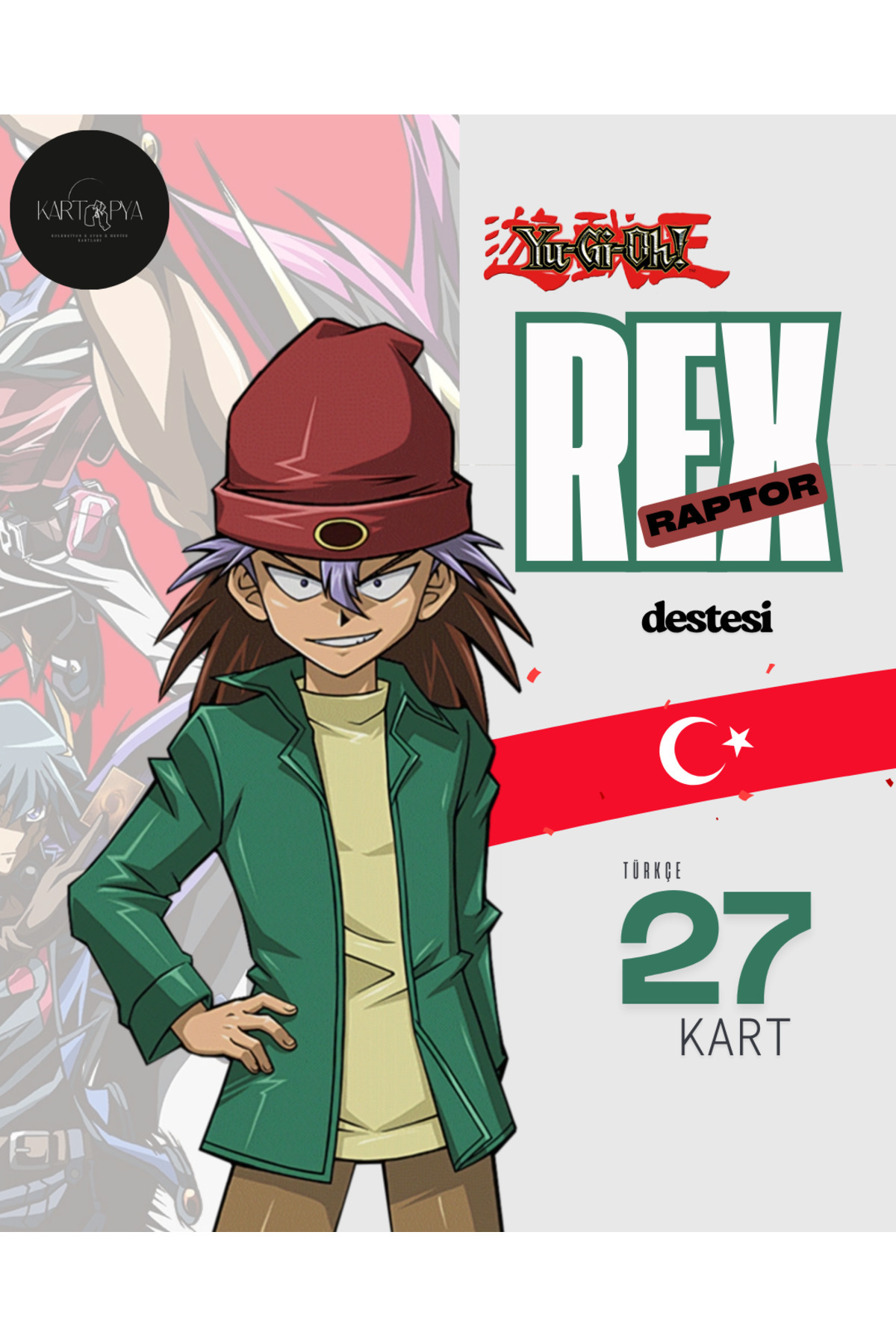 kartopya Yu-Gi-Oh! Türkçe Rex Raptor Destesi 27 Kart