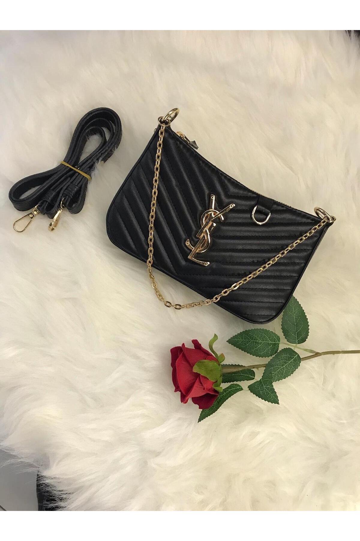 ÇANTA Suni Deri Gece Çantası