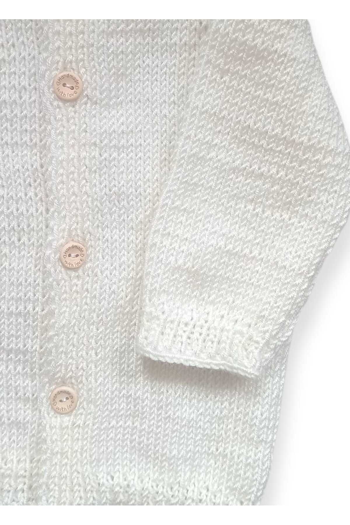 Tokuşka 1-2 Yaş Örgü Unisex Bebek Hırkası fotoğrafı 4 (önizleme)