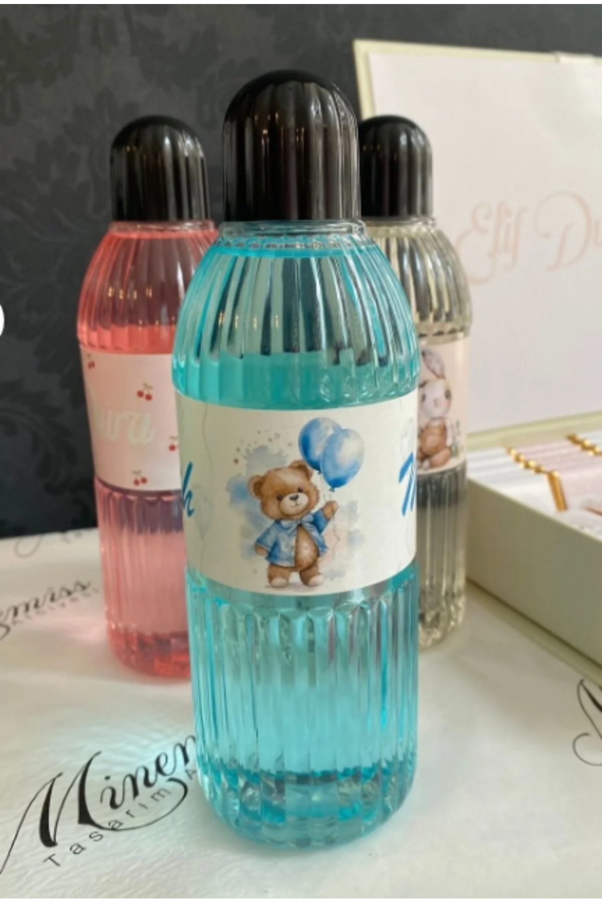 imzatasarım Lüks İsme Özel Tasarımlı Tekli Kız-Erkek Bebek Kolonyası Dogum-Yaş Günü-Hediyelik Kolonya fotoğrafı 2 (önizleme)