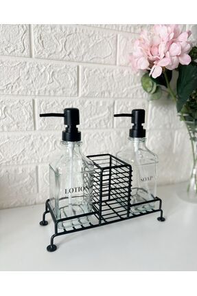 Vera Bambu 2’li Sıvı Sabunluk Seti 500 ml | Standlı Şık Banyo ve Mutfak Deter...