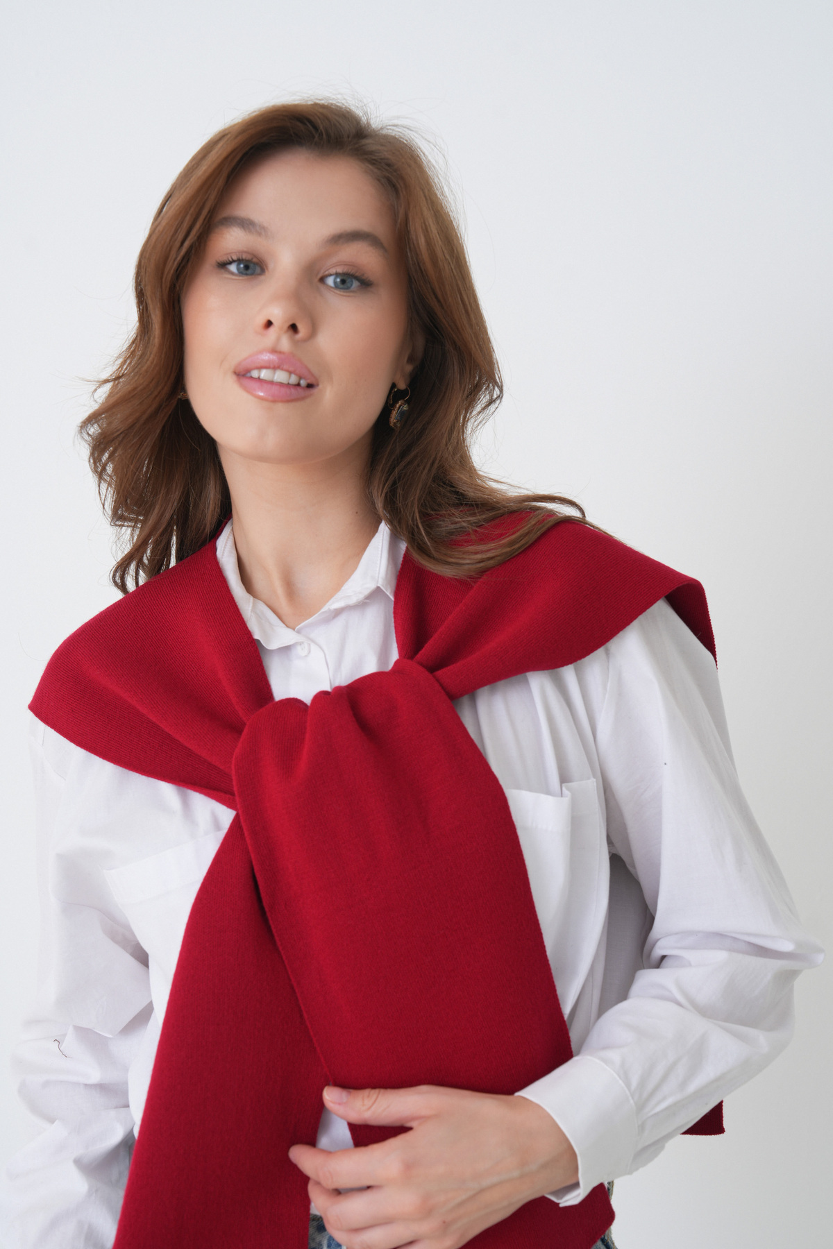 saint majesta  %100 Akrilik Triko Omuz Şalı Kadın Ofis Günlük Moda Atkı- SM2026 - Görsel 7