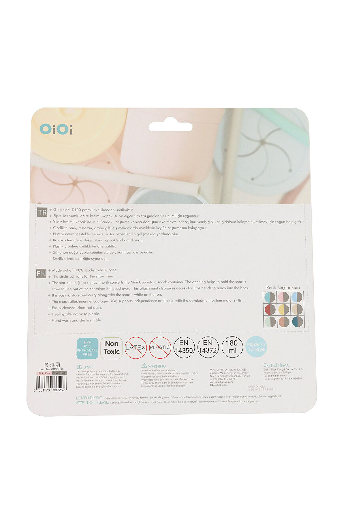 OiOi Ham + Hüp Pinky Pink / Powder Grey fotoğrafı 3 (önizleme)