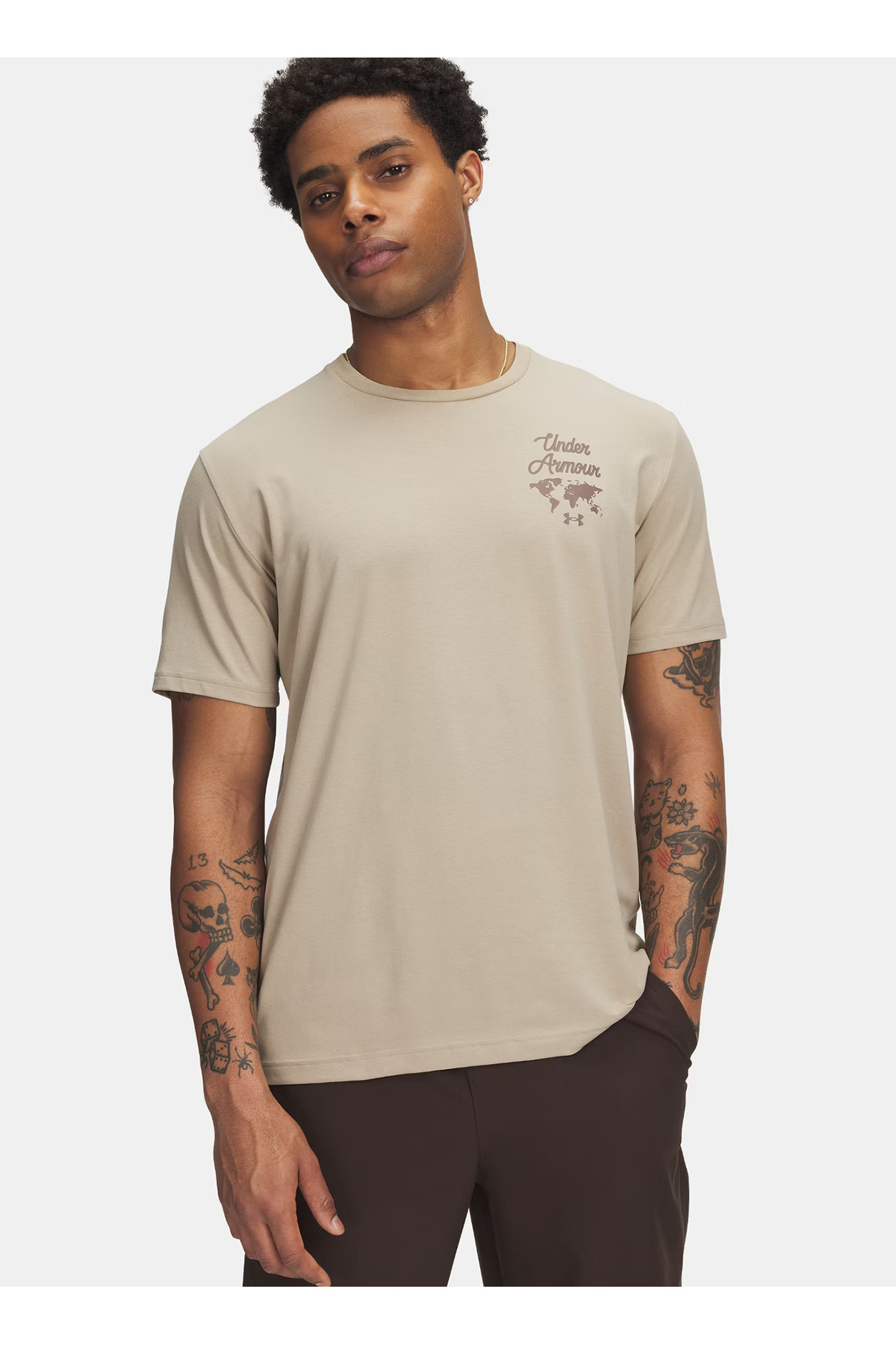 آندر آرمور تی شرت مردانه اسپرت یقه گرد ساده کد 6004143-299-UA سایز 60/40S WM SS